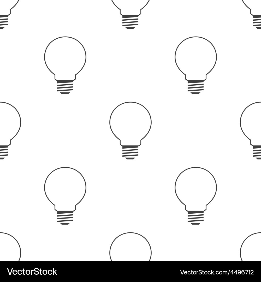 Idea Bulb Seamless Pattern Vector Image