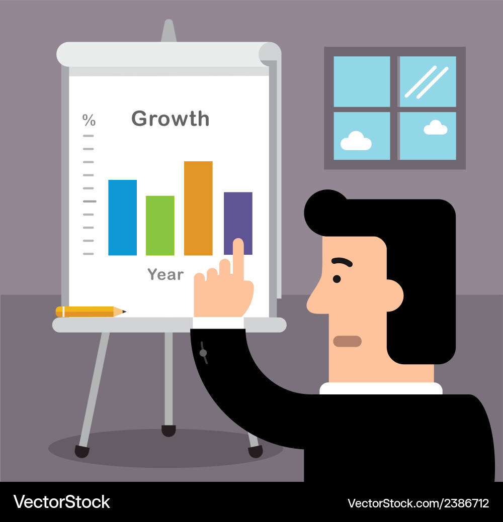 Predicting future growth Royalty Free Vector Image