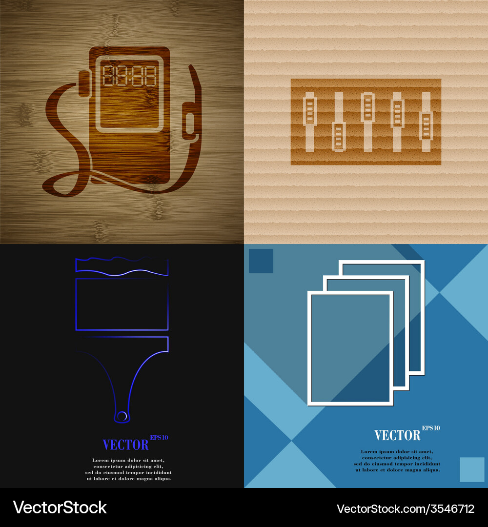 Set of abstract backgrounds with different web Vector Image