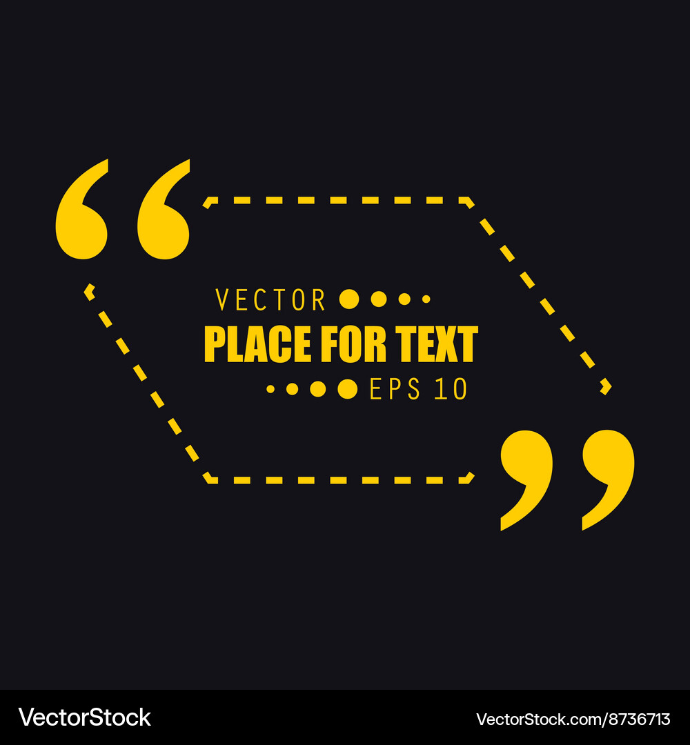 Abstract concept empty speech square quote Vector Image