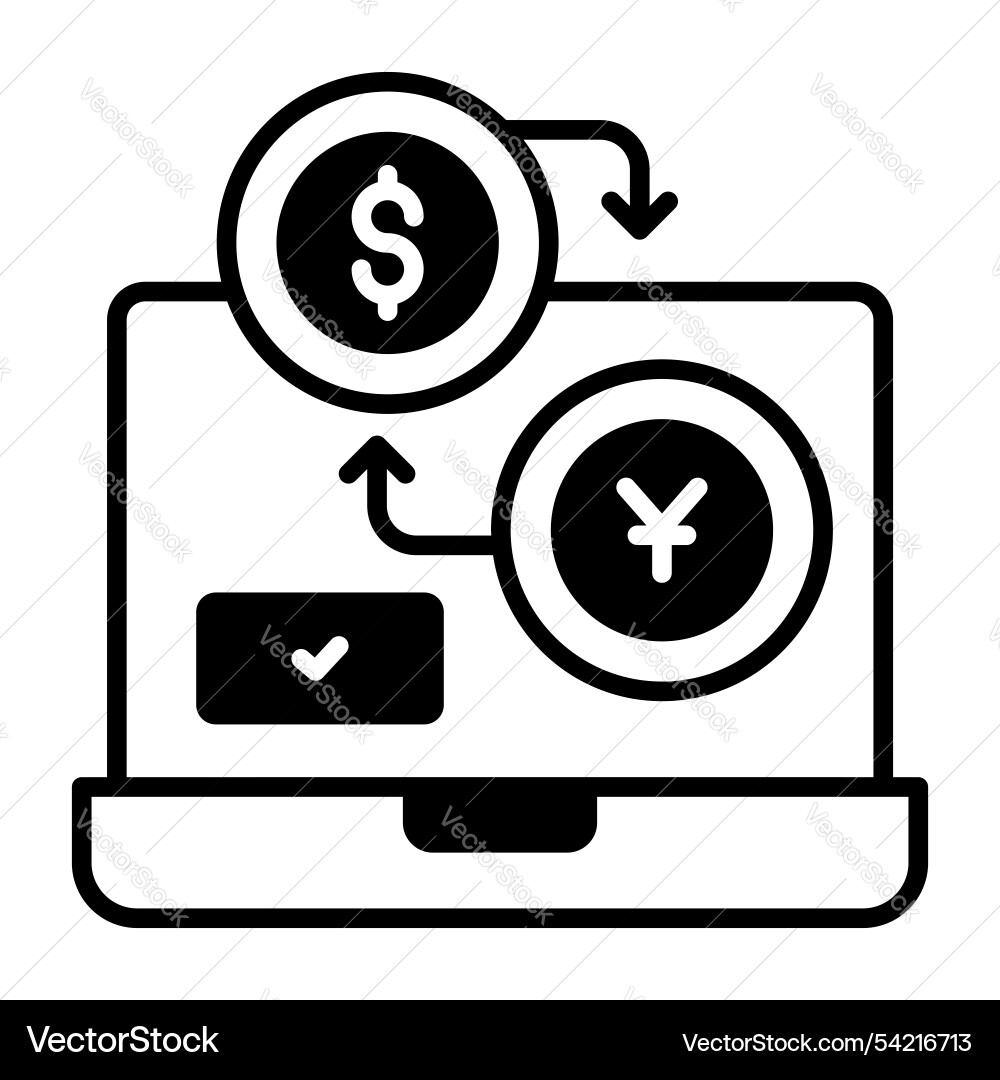 Currency exchange function money converting Vector Image