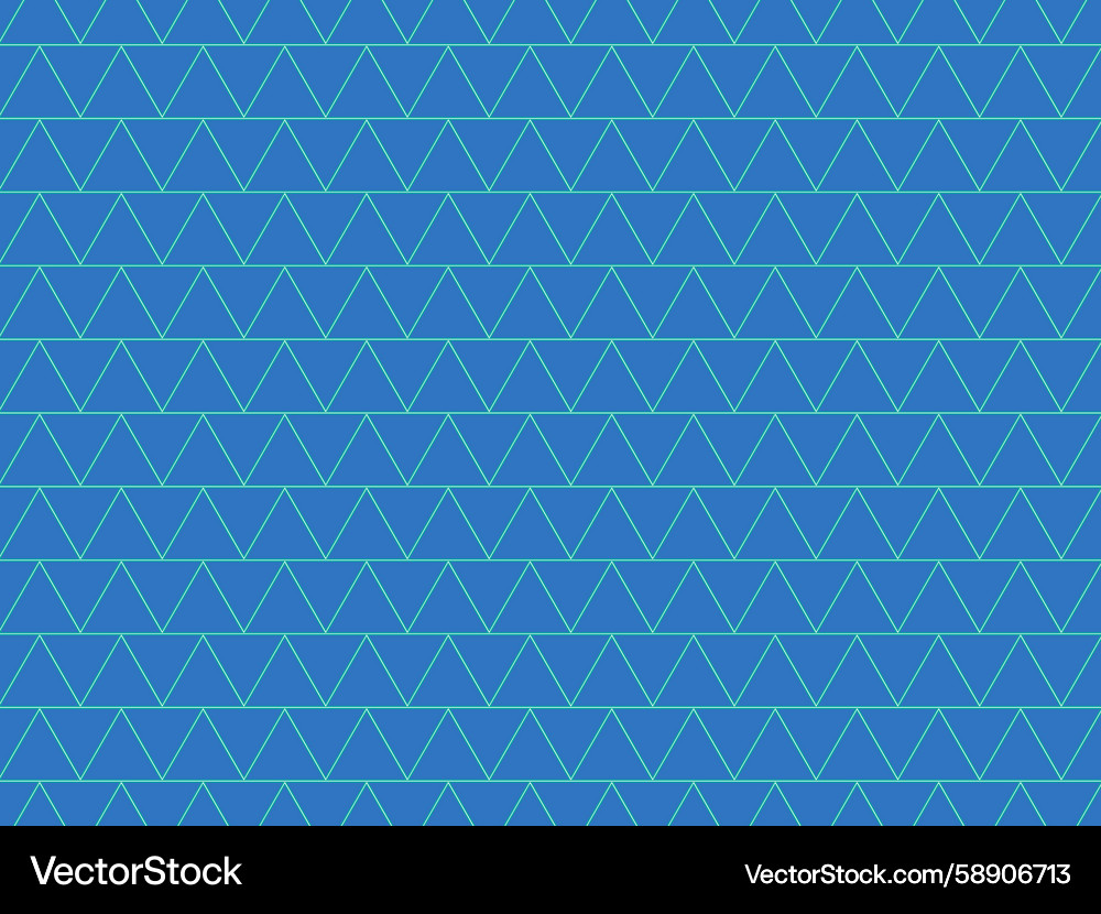 Cyan Triangle Line Pattern Vector Image