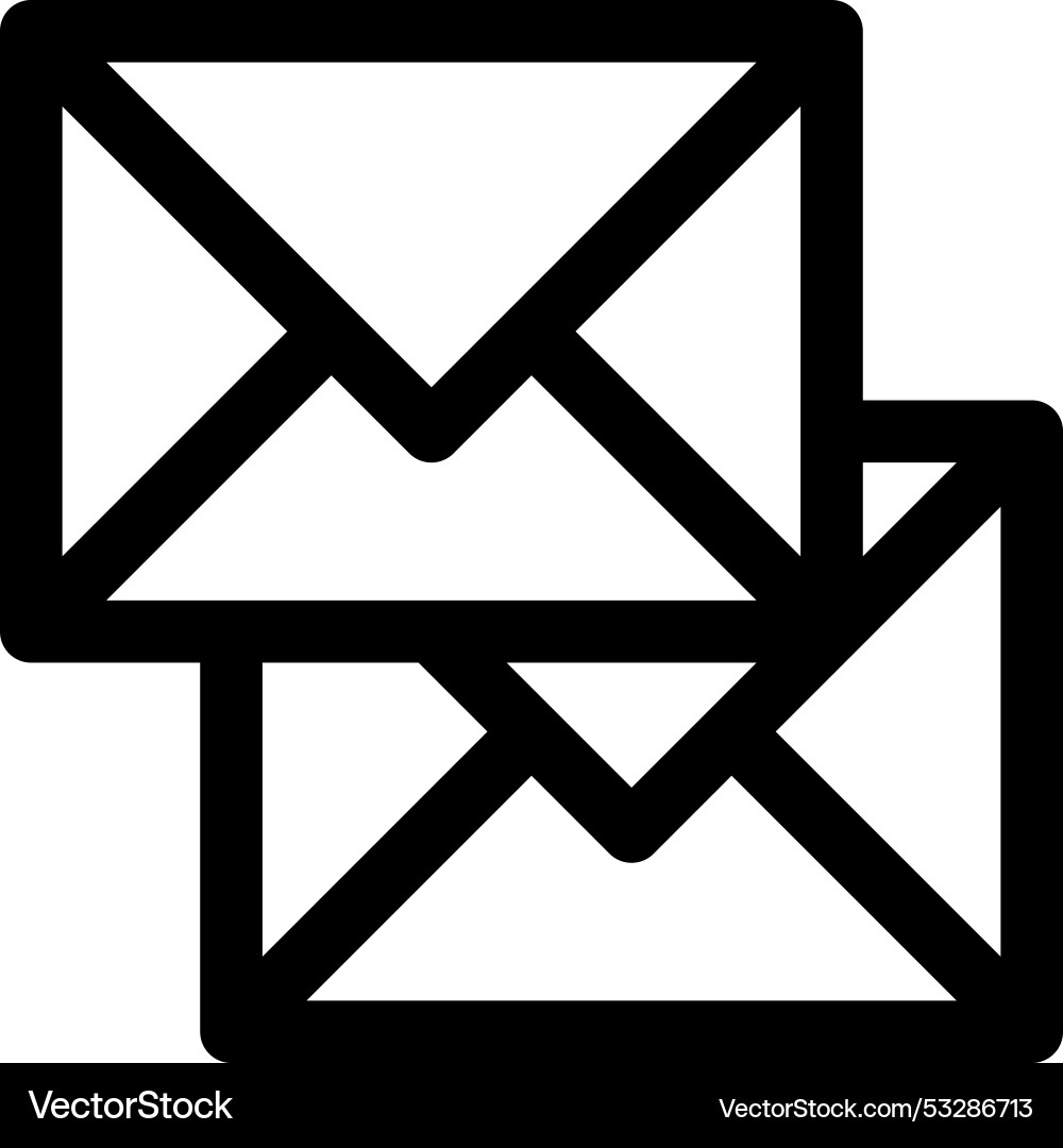 Envelopes icon thin linear style design isolated Envelopes icon thin linear style design isolated Vector Image