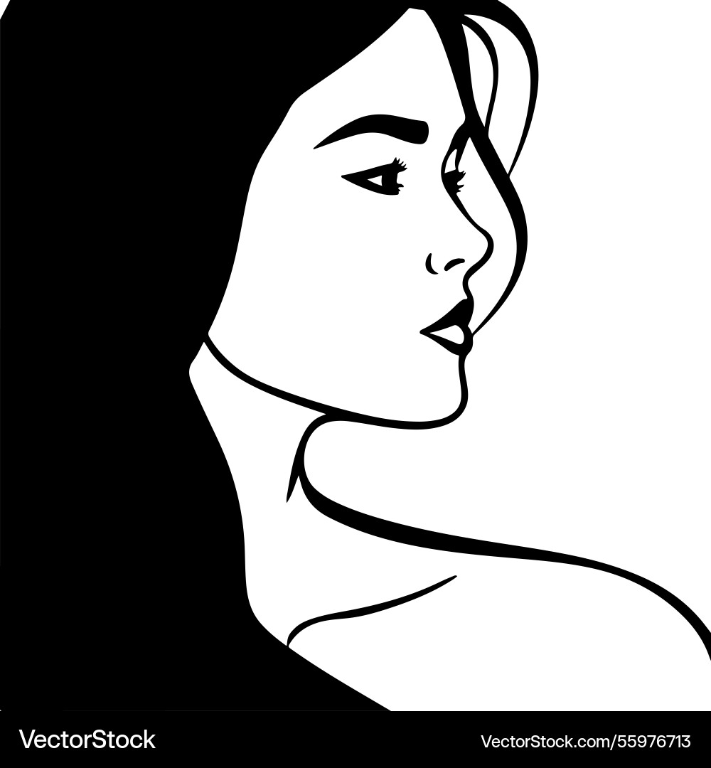 Female face icon woman person womans Female face icon woman person womans vector image