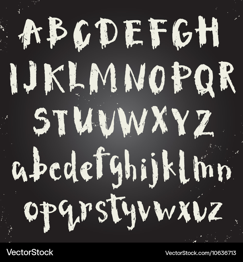 Halloween Script Font - Spooky Handwriting vector image