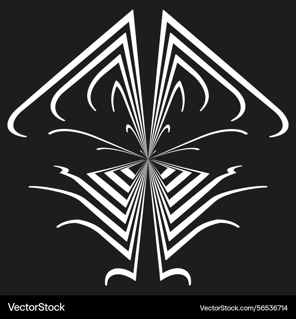 Abstract triangle burst sharp white symbol Vector Image