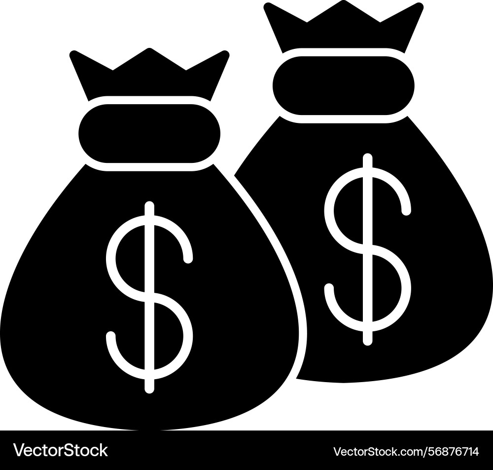Money bags icon Vector Image
