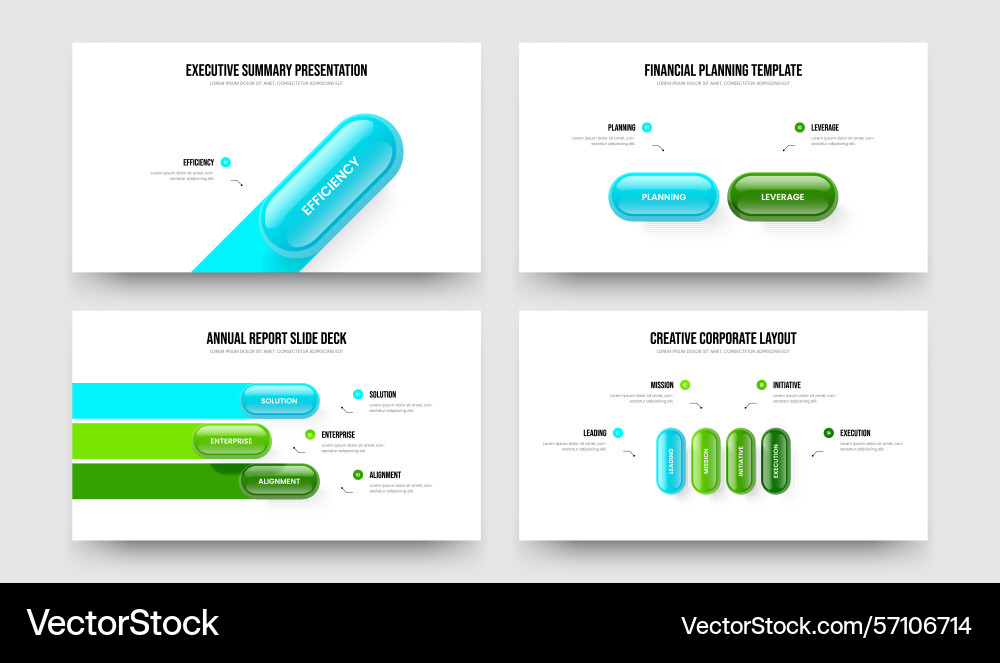 Professional visualization 1 2 3 4 element Professional visualization 1 2 3 4 element vector image