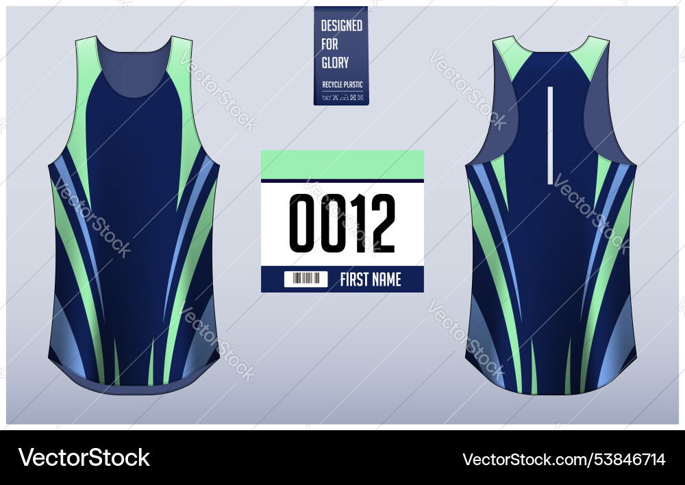 Running Tank Top & Singlet Pattern Vector Image