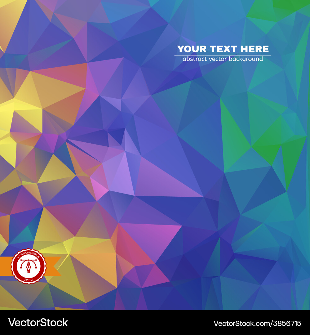 Abstract colorful triangles background vector image