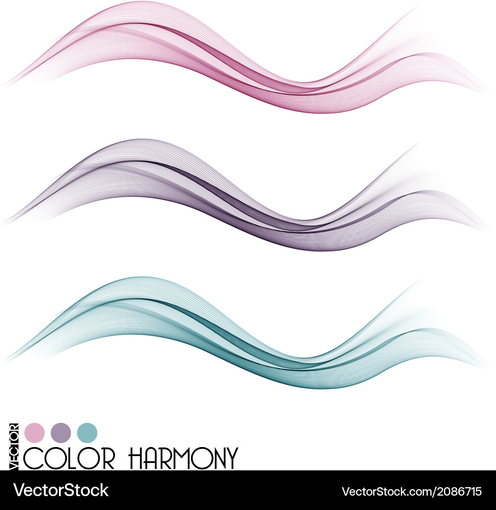 Colorful Curve Lines - Abstract Wave Pattern vector image