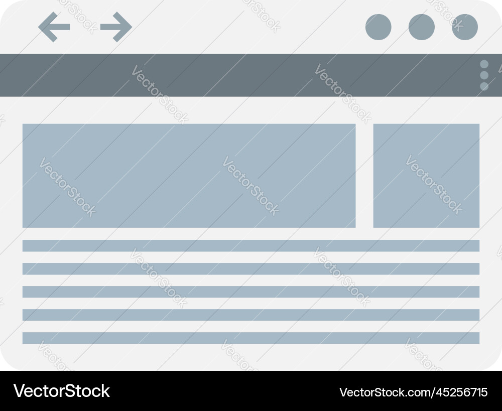 Computer browser icon flat window Computer browser icon flat window vector image