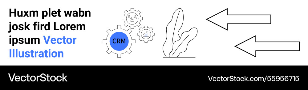 Crm and process flow with directional arrows Crm and process flow with directional arrows vector image