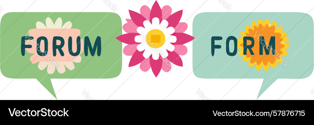 Forum and form speech bubbles design generative Vector Image