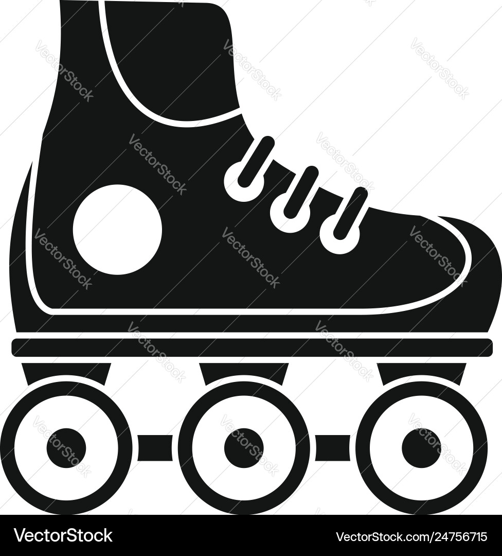 Kid inline skates icon simple style vector image