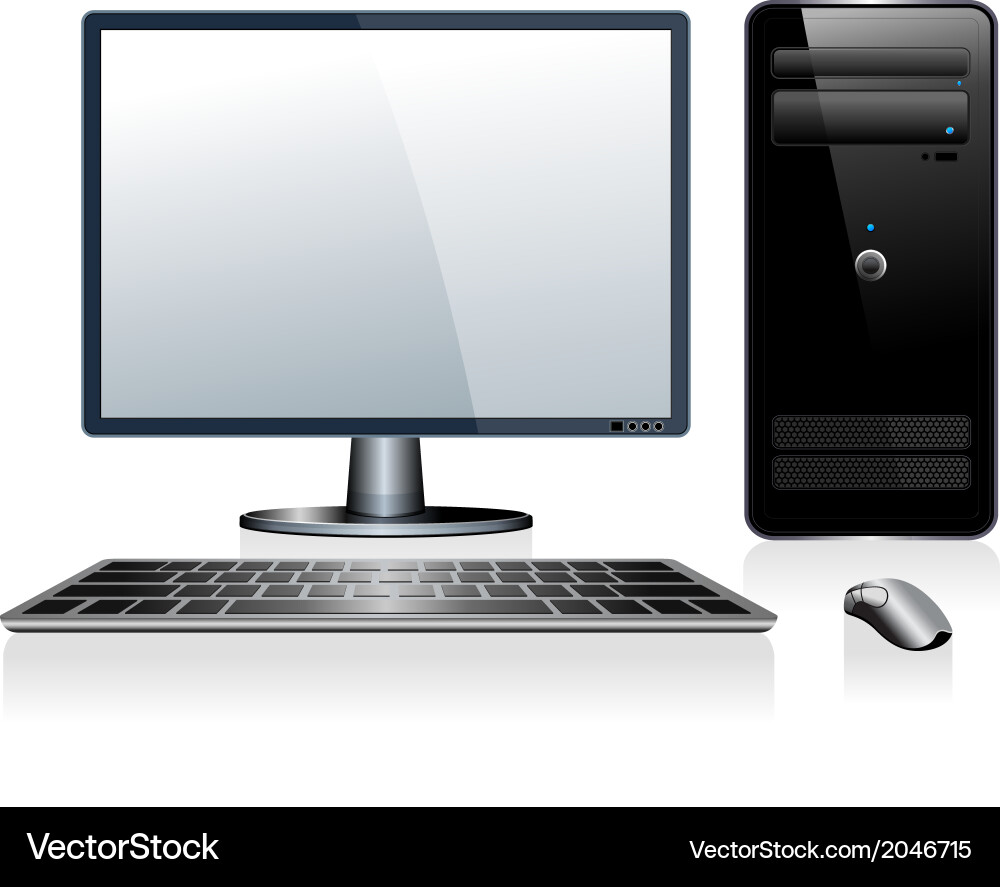 Modern Computer Setup vector image