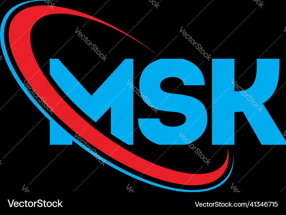 Msk logo letter design – Royalty-Free Vector | VectorStock