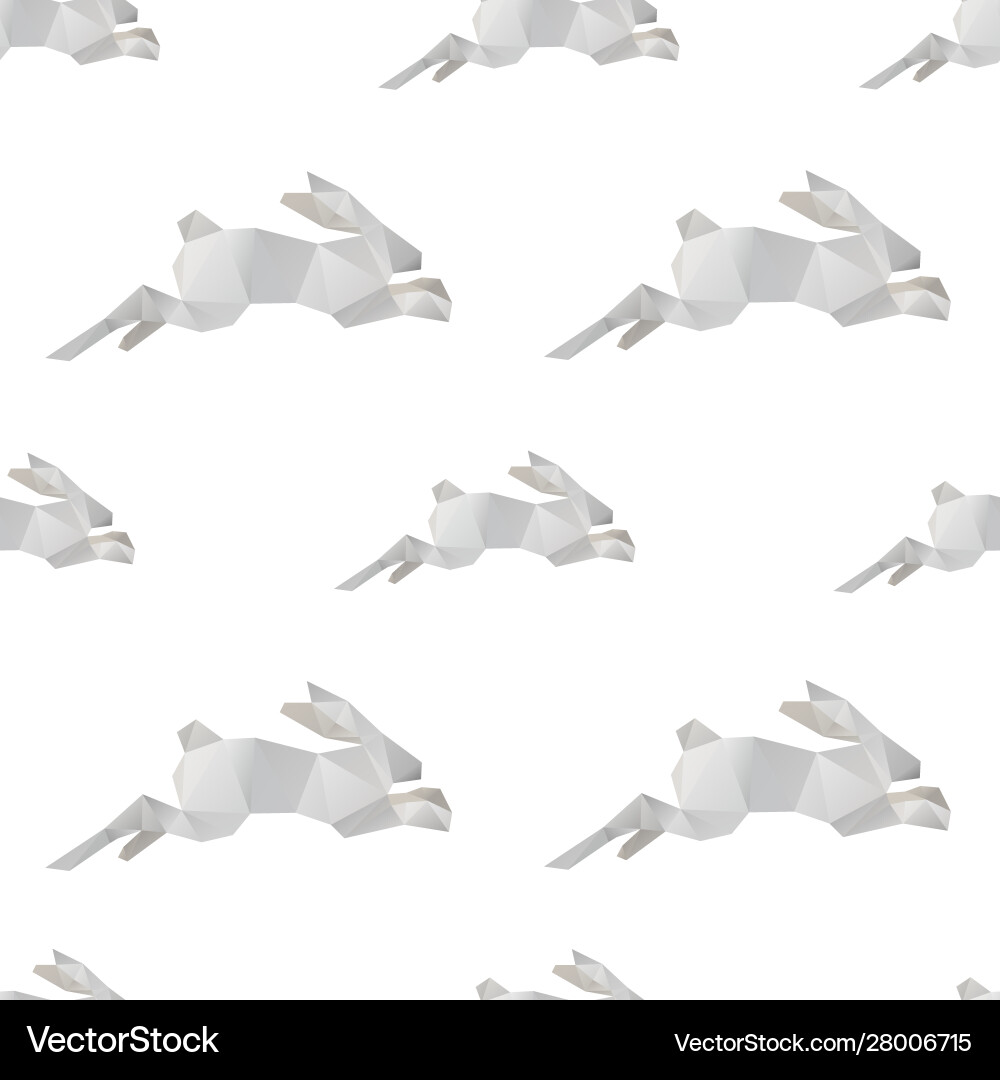 Rabbit triangle shape seamless pattern backgrounds Rabbit triangle shape seamless pattern backgrounds vector image