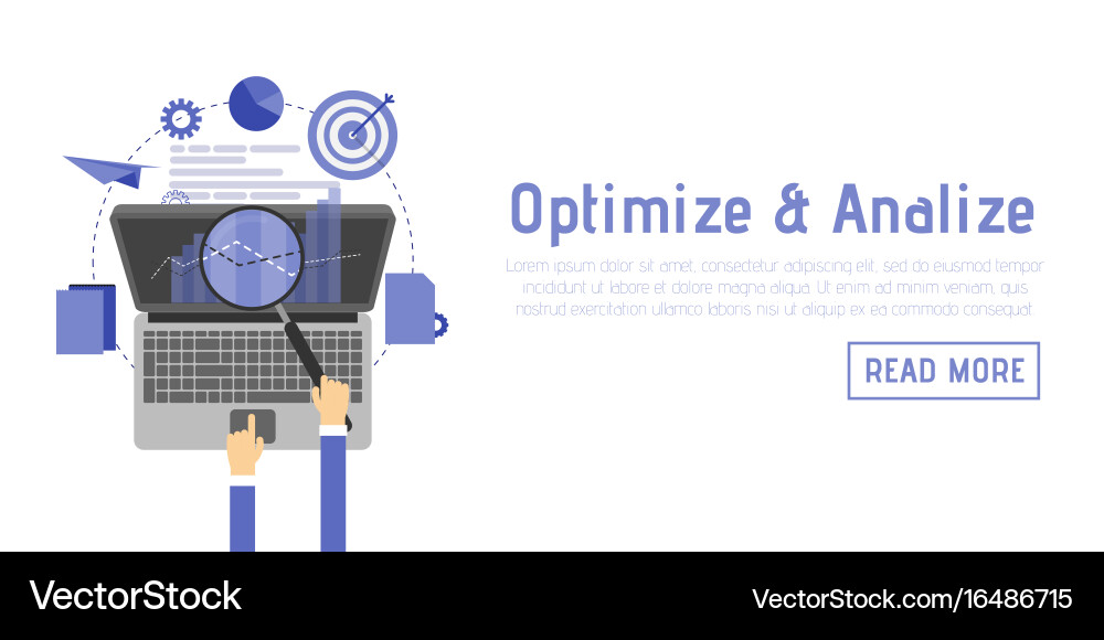 Seo-Optimierung Programmierprozess und Web vektorbild