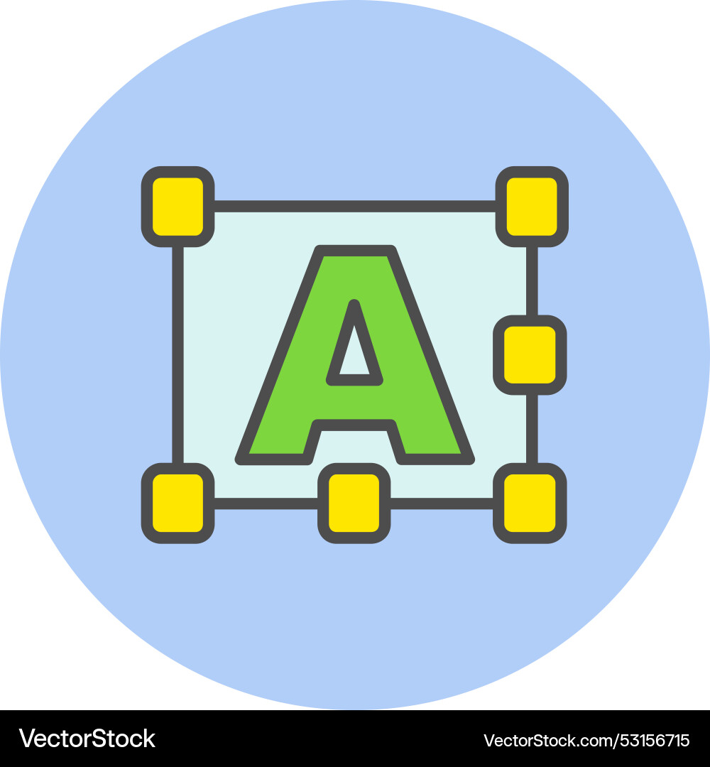 Text line filled circle icon Vector Image