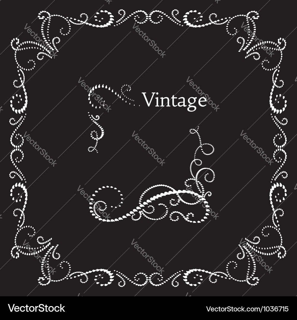 Vintage Swirl Frame vector image