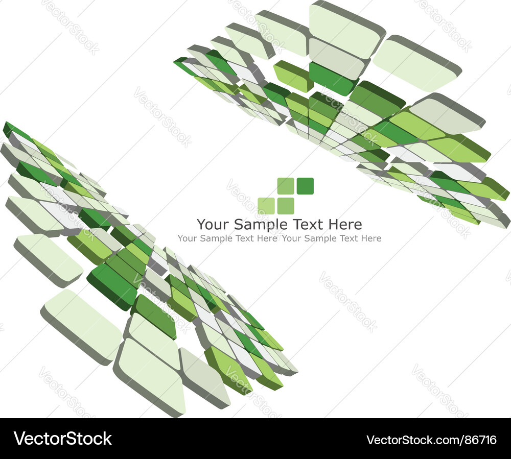 3D Geometric Blocks Background vector image