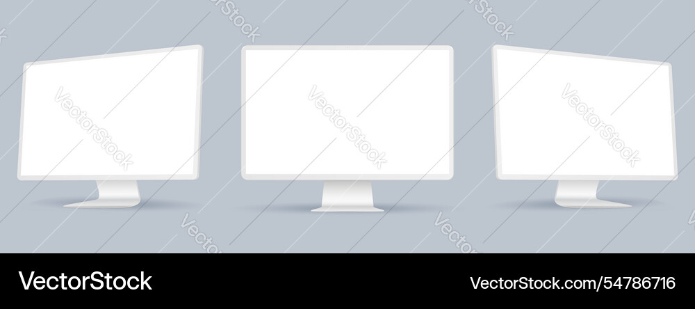 Computer monitor with empty display clay device Computer monitor with empty display clay device Vector Image