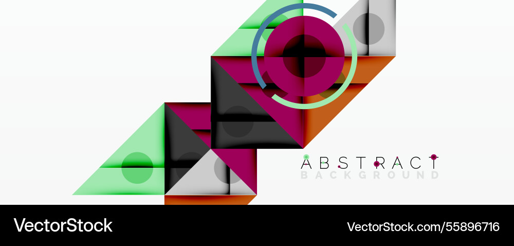 Geometric abstract design with layered triangles Vector Image