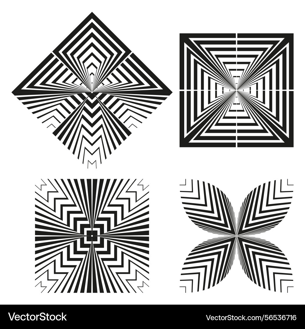Radial square pattern starburst stripe shape Radial square pattern starburst stripe shape vector image