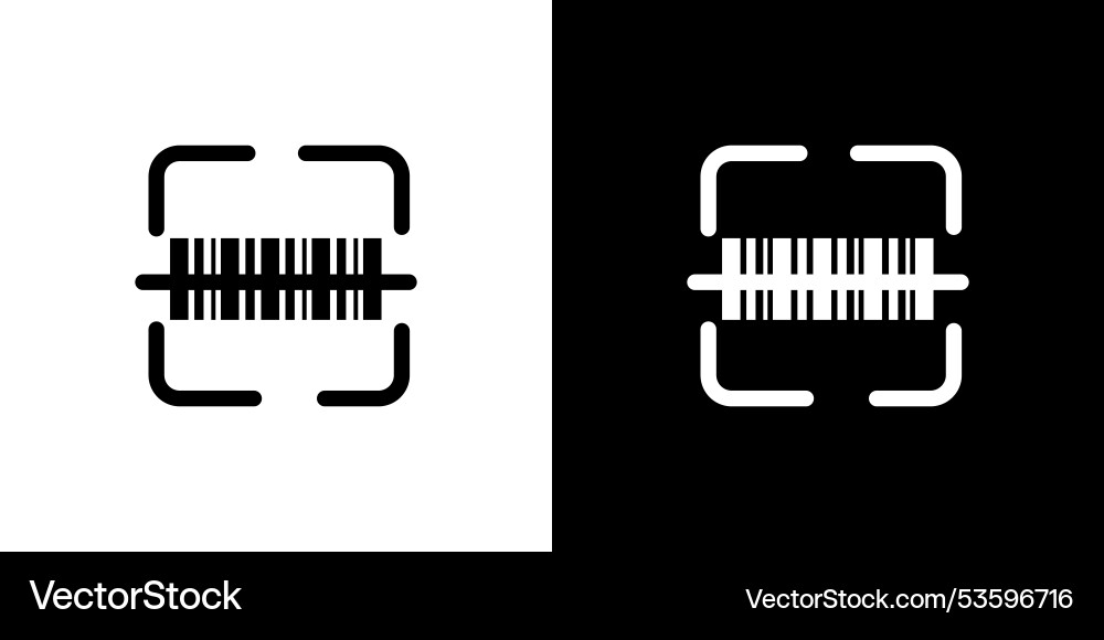 Scan barcode icon isolated flat in outline Scan barcode icon isolated flat in outline vector image