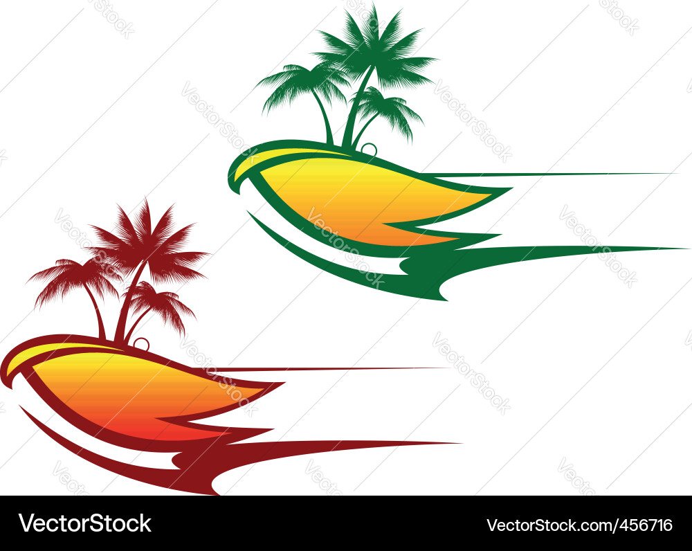 Tropical Palm Abstract Background Vector Image