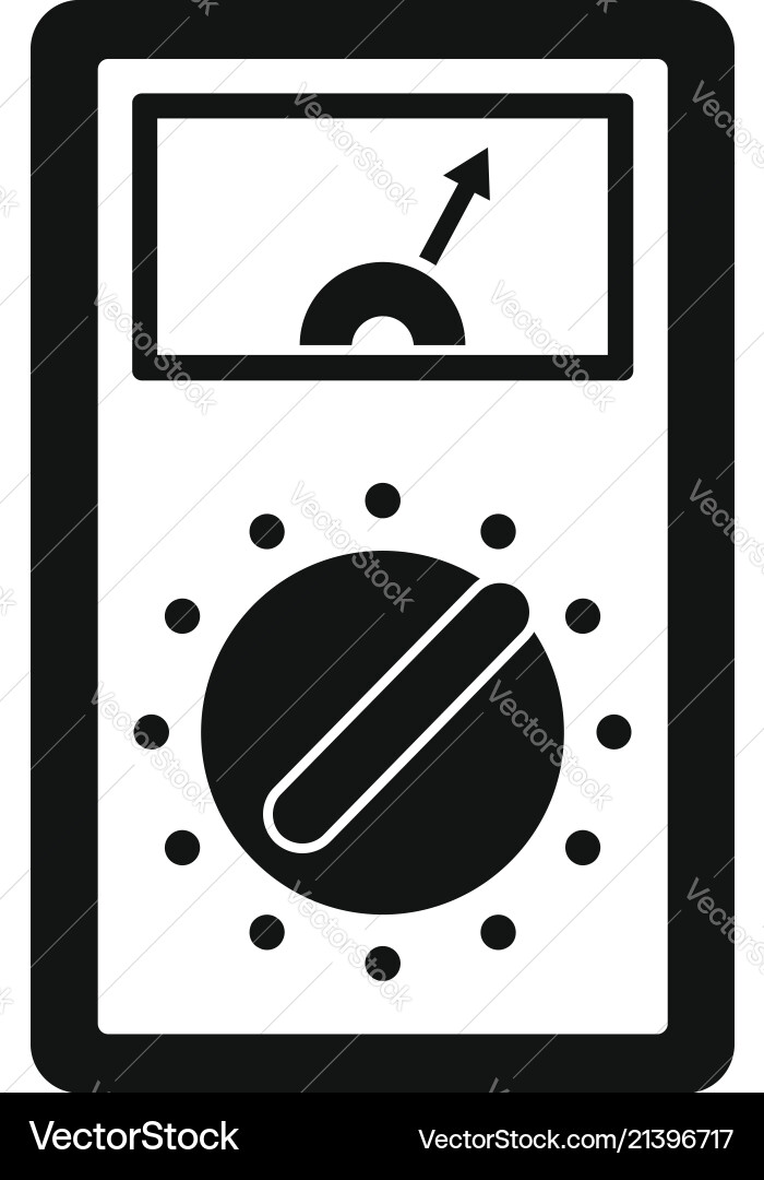 Analog multimeter icon simple style Vector Image