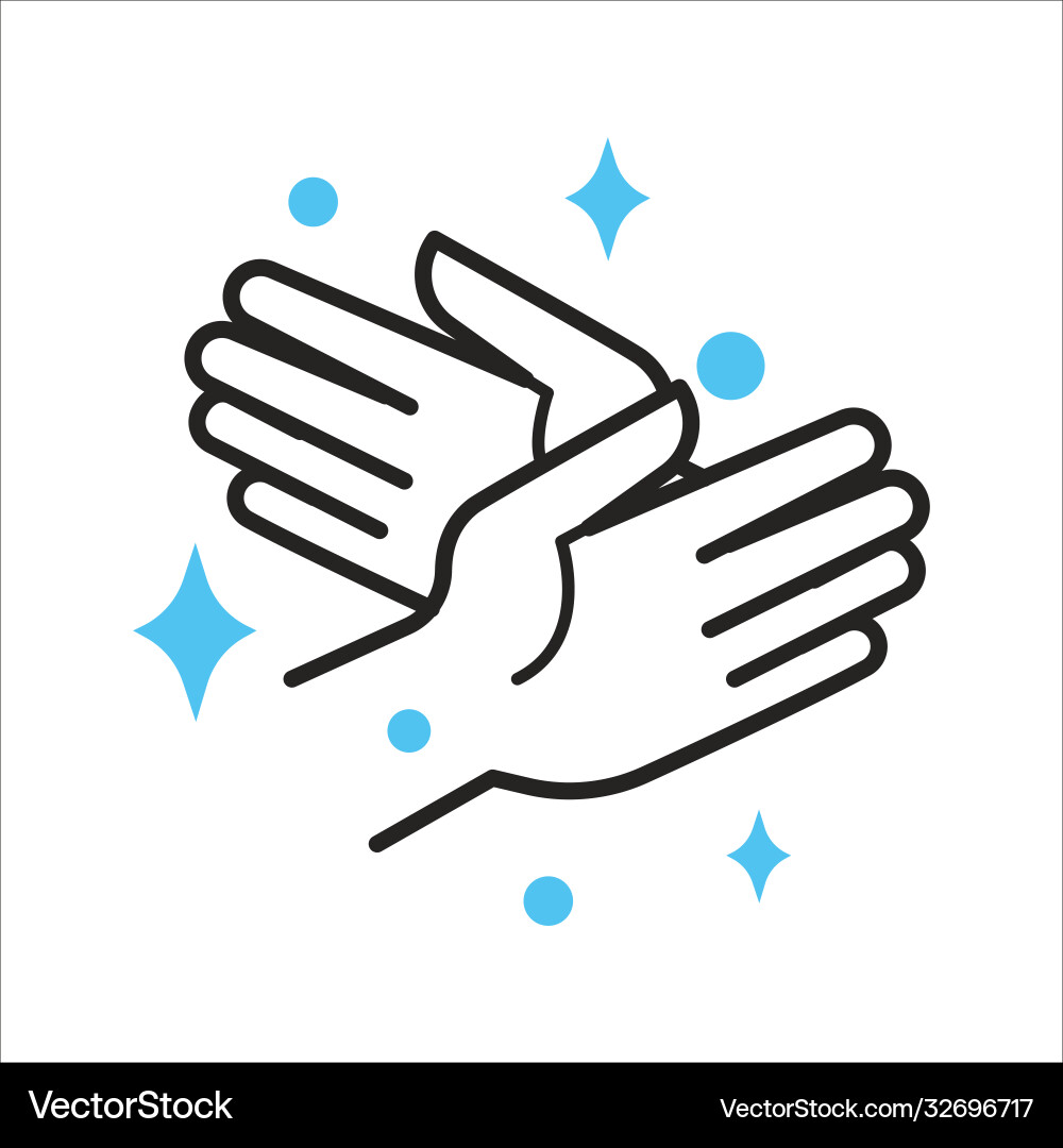 Clean hands personal hygiene and self protection vector image