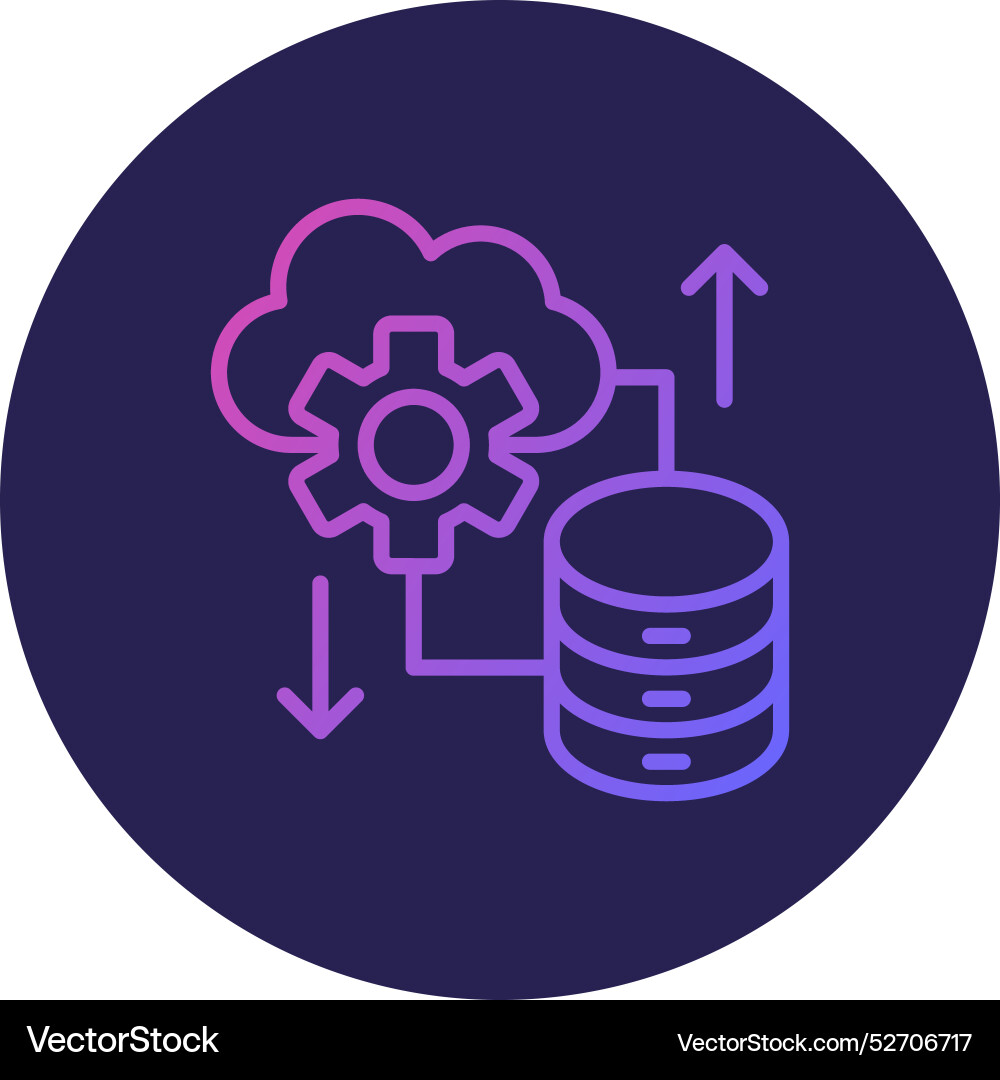 Cloud database icon Vector Image