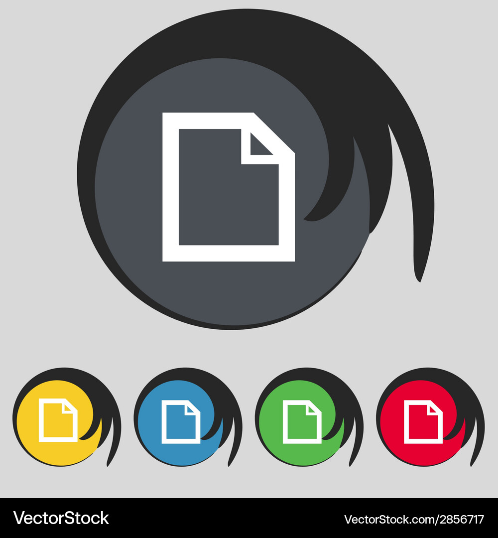 Edit document sign icon content button set Vector Image