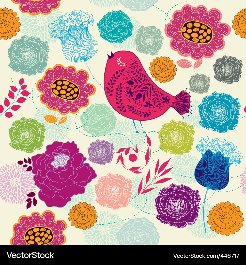 Floral Seamless Pattern vector image