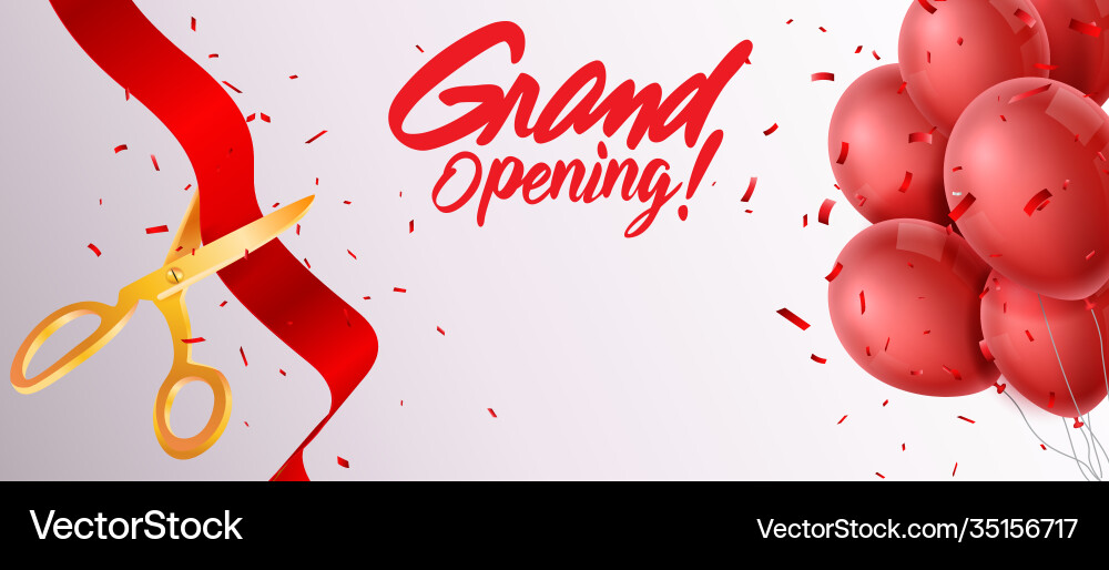 Grand opening ceremony Royalty Free Vector Image 