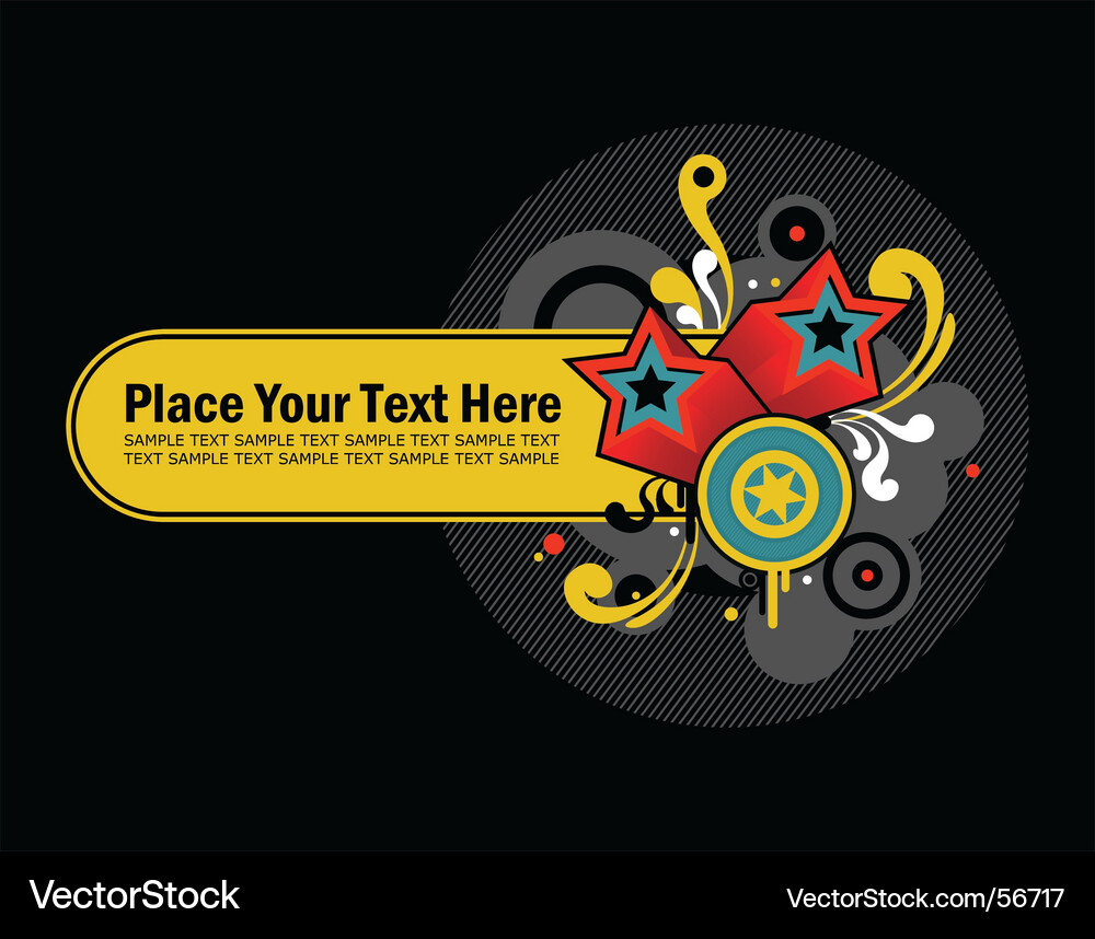 Retro Text Overlay Vector Image