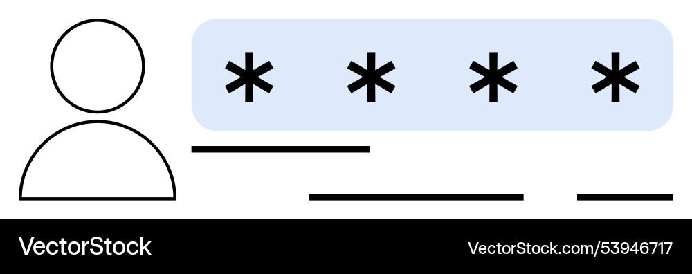 Secure login and user authentication interface Secure login and user authentication interface vector image