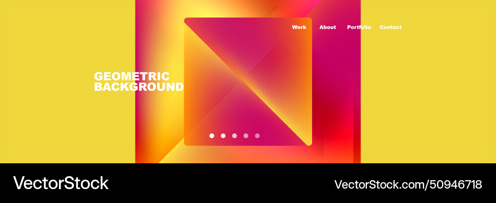 Colorful fluid gradient triangles and squares web Colorful fluid gradient triangles and squares web vector image