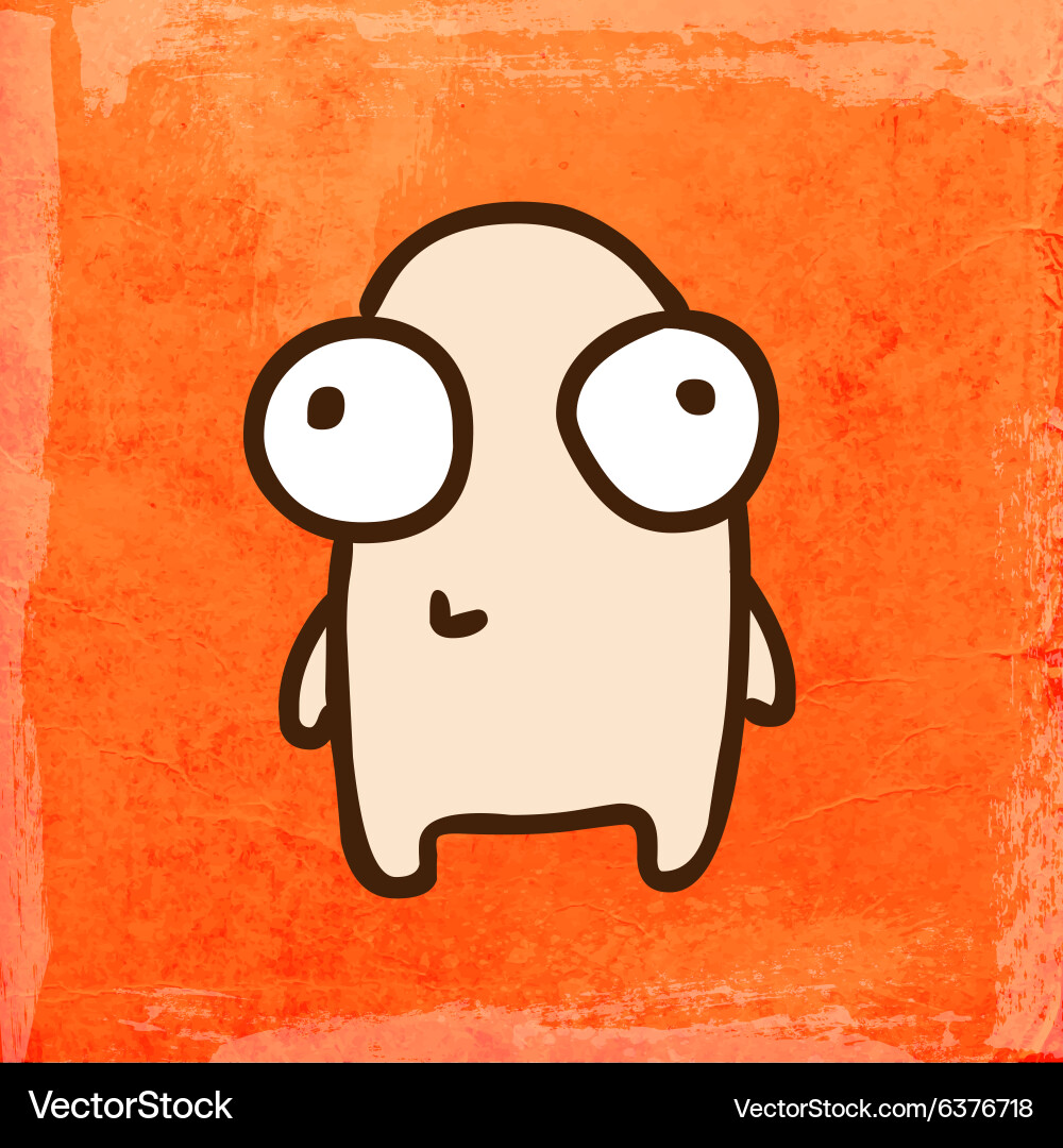 Cute Blob Character Vector Image
