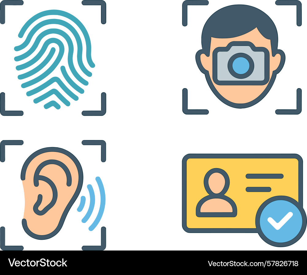 Digital representation of biometric authentication vector image