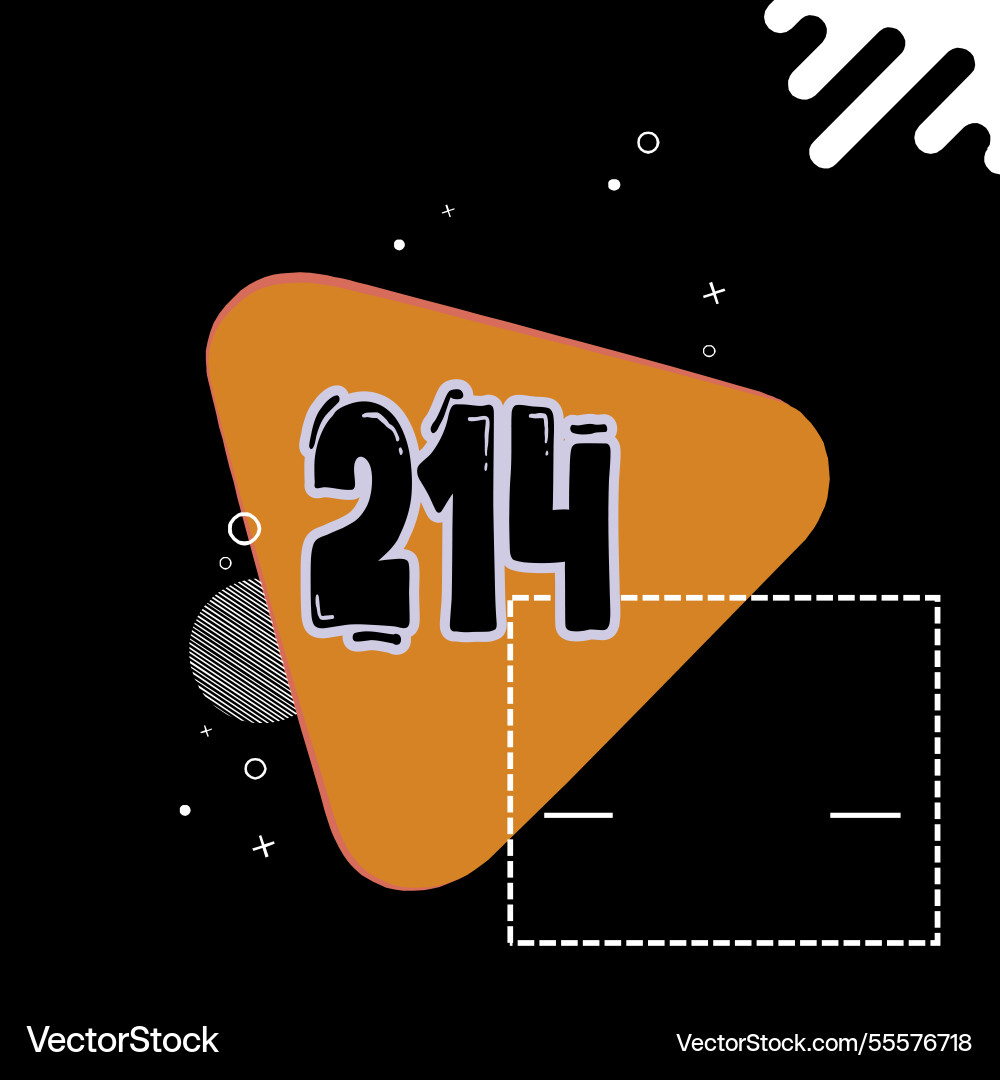 Number font design with decorative dots Vector Image