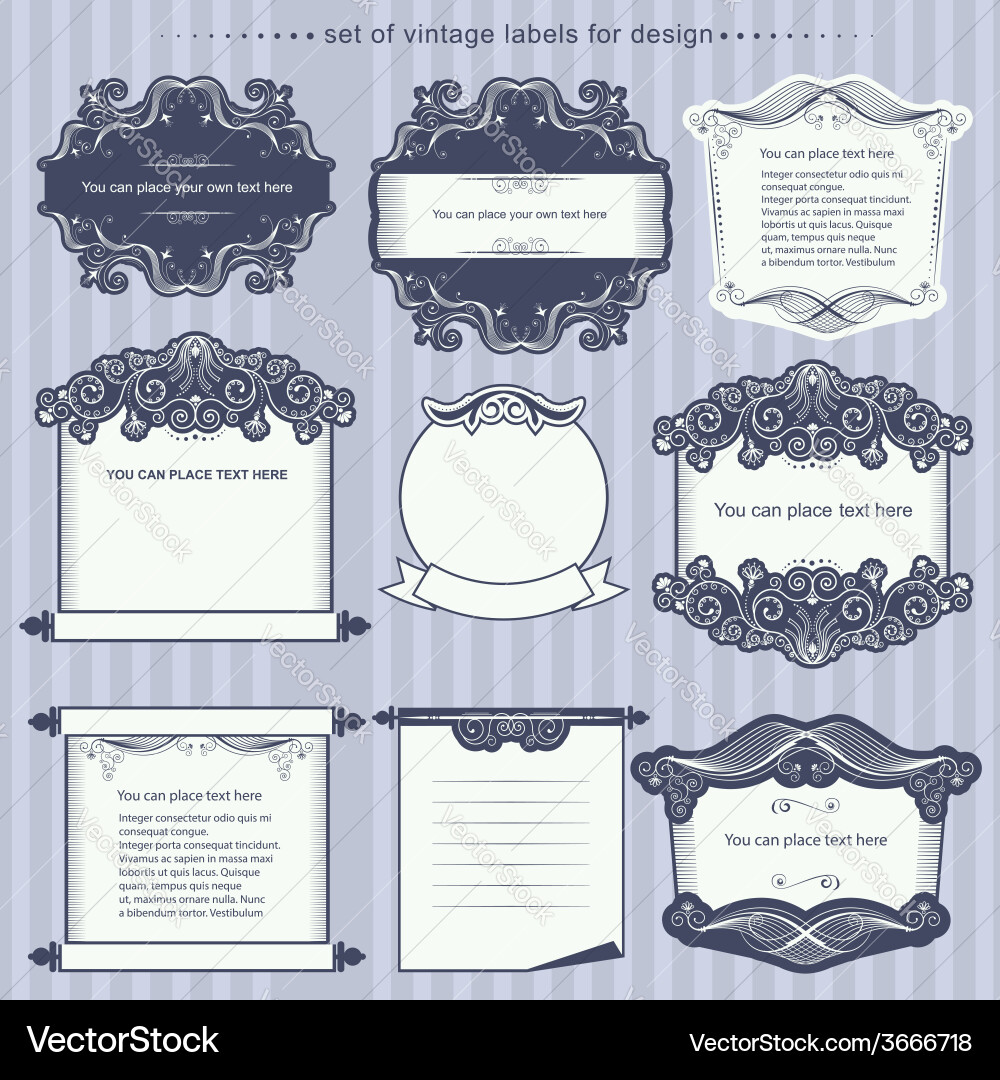Set of calligraphic design frames Vector Image
