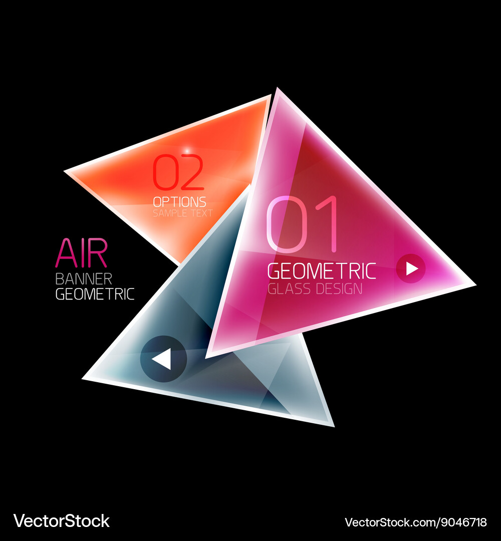 Shiny triangle abstract background Vector Image