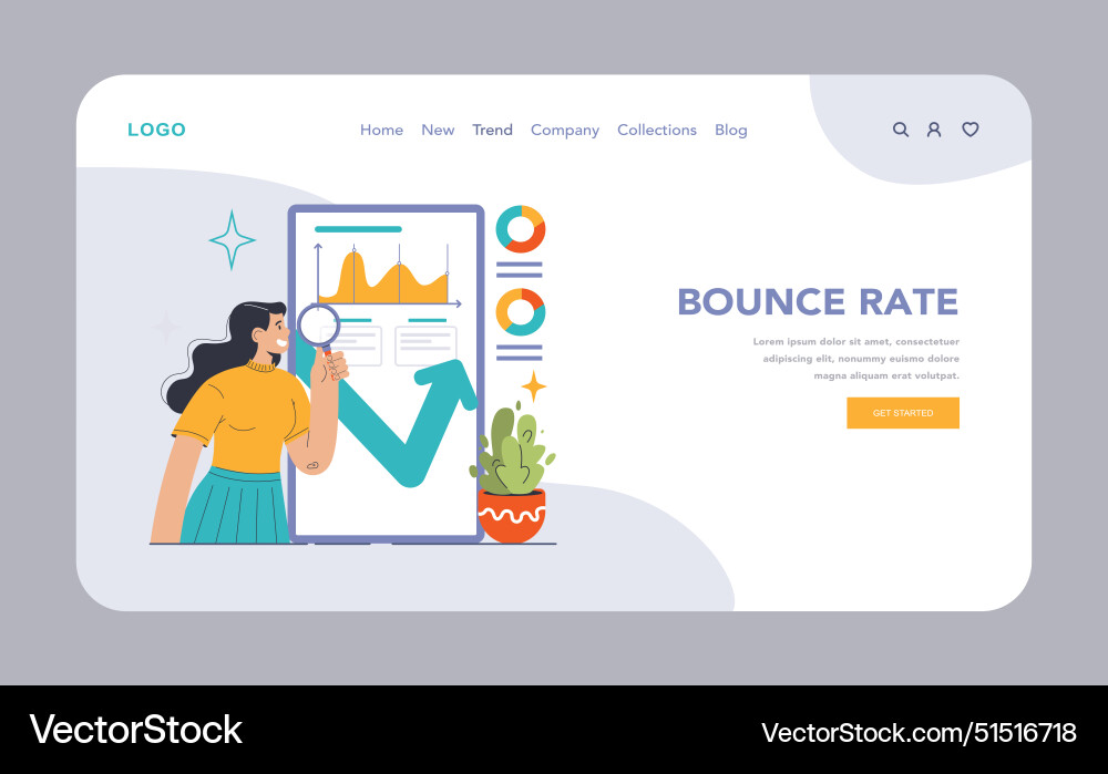 Website analysis web or landing conversion rate Website analysis web or landing conversion rate Vector Image