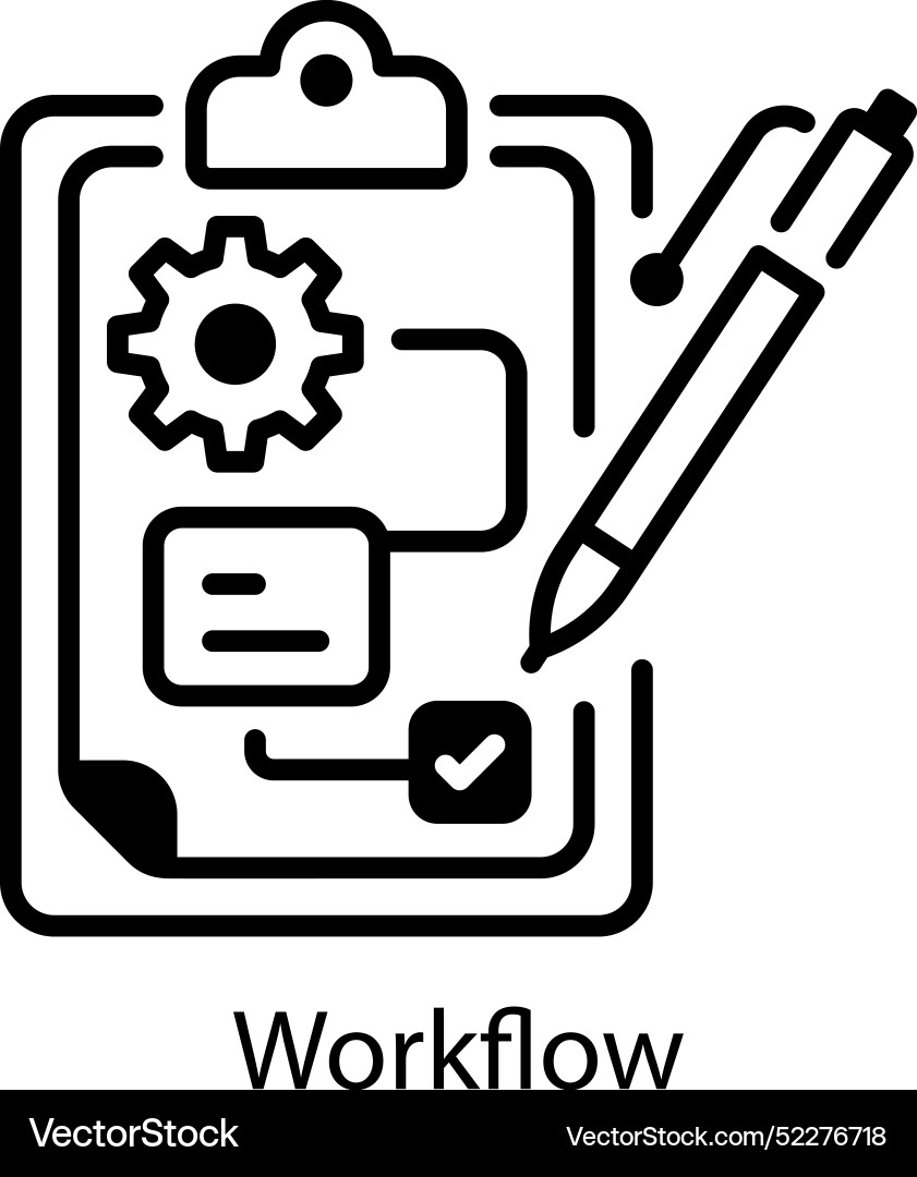 Workflow vector image