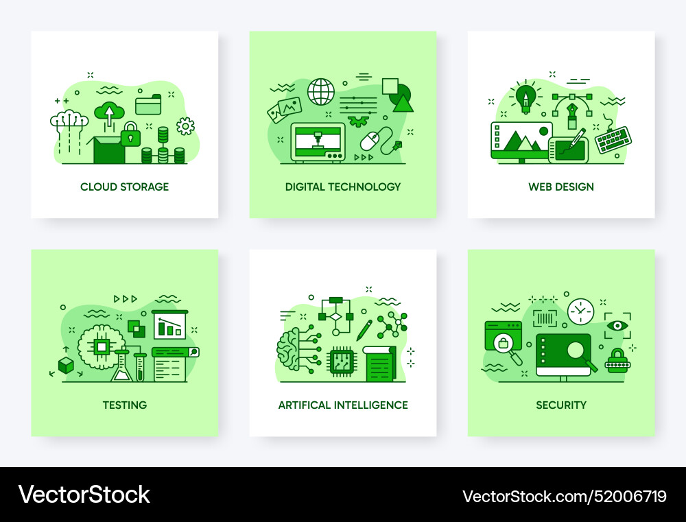 Data Cloud Web-Technologie-Netzsoftware Vektorbild