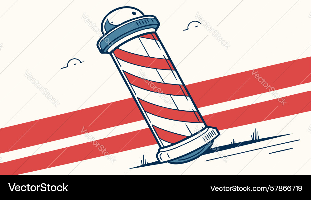 Dynamic diagonal barber pole with motion design Vector Image