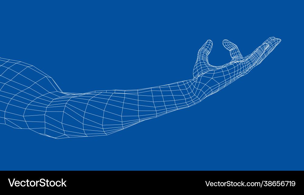 Hand hold some tiny or thin object Hand hold some tiny or thin object vector image